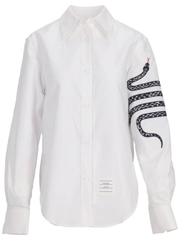 Easy fit point collar shirt white - THOM BROWNE - BALAAN 2