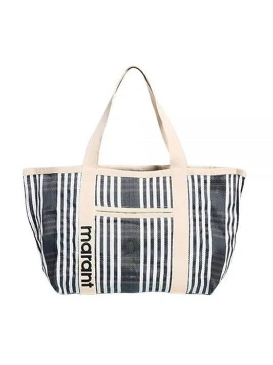 Darwen Striped Nylon Tote Bag Black - ISABEL MARANT - BALAAN 1