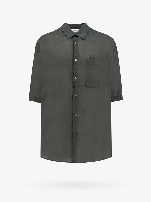 Cotton Short Sleeve Shirt Grey - LEMAIRE - BALAAN 1