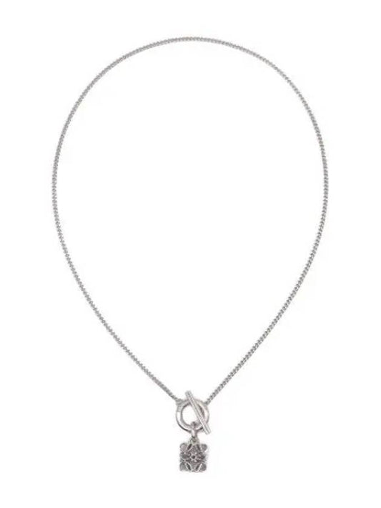 Anagram Pendant Silver Necklace - LOEWE - BALAAN 1