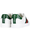 Ace Web Leather Low Top Sneakers White - GUCCI - BALAAN 6