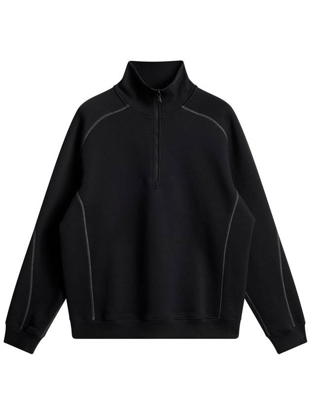 Men's Canter Quarter Zip Sweatshirt Black - J.LINDEBERG - BALAAN 2