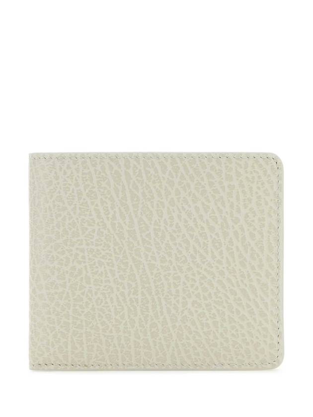 Stitched Leather Bifold Half Wallet Grey - MAISON MARGIELA - BALAAN 1