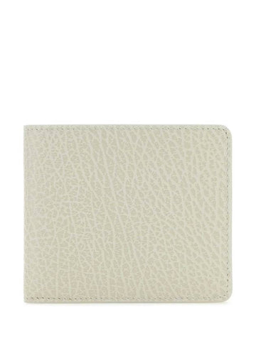 Stitched Leather Bifold Half Wallet Grey - MAISON MARGIELA - BALAAN 1