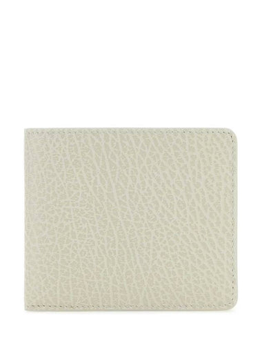 Stitched Leather Bifold Half Wallet Grey - MAISON MARGIELA - BALAAN 1