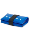 Logo Banded Coin Card Wallet Blue - MARNI - BALAAN 4