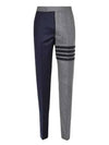 Diagonal Two-Tone Merino Wool Slacks - THOM BROWNE - BALAAN 2