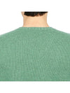 Crew Neck Lambswool Knit Top Green - DRUMOHR - BALAAN 8