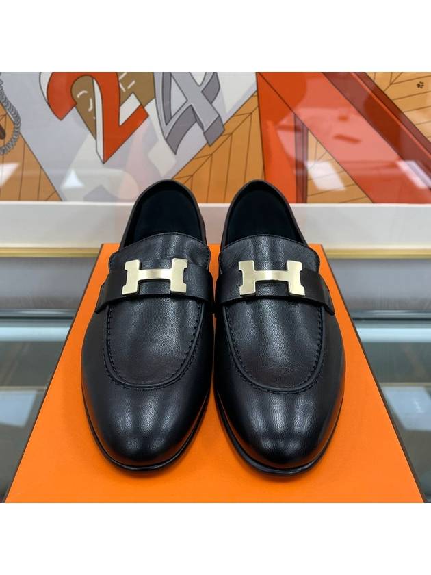 Paris Goatskin Loafers Permabrass Noir - HERMES - BALAAN 3