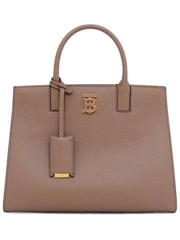 Francis Leather Mini Tote Bag Light Saddle Brown - BURBERRY - BALAAN 1