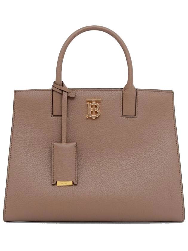 Francis Leather Mini Tote Bag Light Saddle Brown - BURBERRY - BALAAN 1