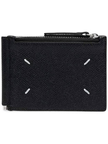 Stitch Money Clip Card Wallet Black - MAISON MARGIELA - BALAAN 1