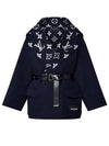 Flap Pocket Hooded Single Coat Navy - LOUIS VUITTON - BALAAN 2