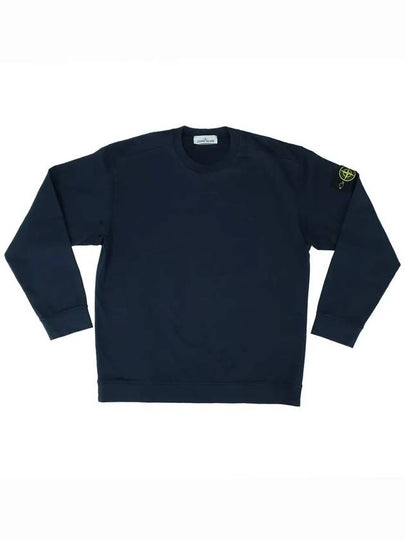 Men's Wappen Patch Crew Neck Sweatshirt Navy - STONE ISLAND - BALAAN 2