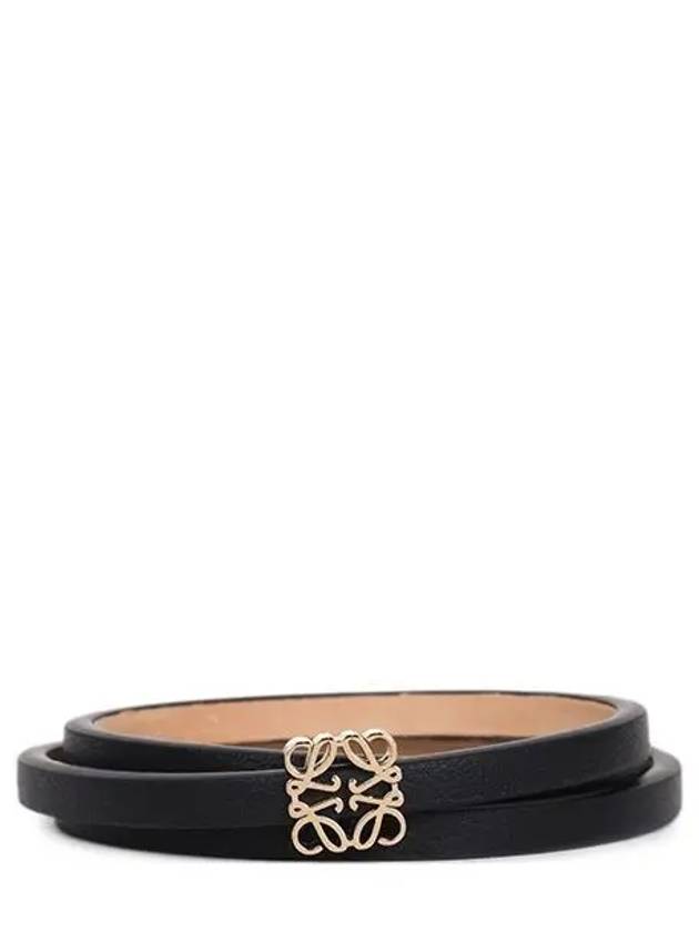 Anagram Twist Calfskin Bracelet Black - LOEWE - BALAAN 2