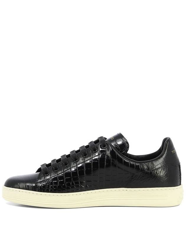 Tom Ford Black Leather Sneakers - TOM FORD - BALAAN 3