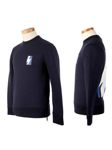 Lightning Sweatshirt Navy - NEIL BARRETT - BALAAN 1