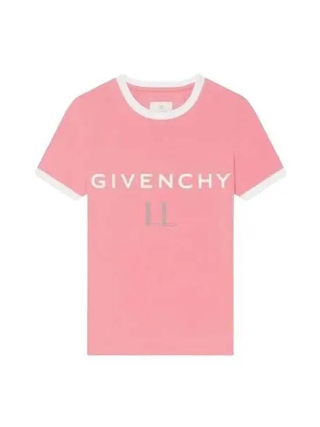 Archetype Slim Fit Cotton Short Sleeve T-Shirt Pink - GIVENCHY - BALAAN 2