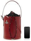 Drawstring Buckle Leather Bucket Bag Red - VIVIENNE WESTWOOD - BALAAN 7