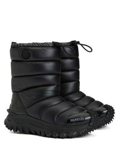 Logo Padded Winter Boots Black - MONCLER - BALAAN 1