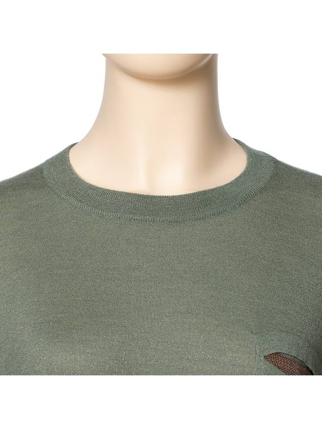 Women s Knit Top Green M41868400 C8651 - BRUNELLO CUCINELLI - BALAAN 4