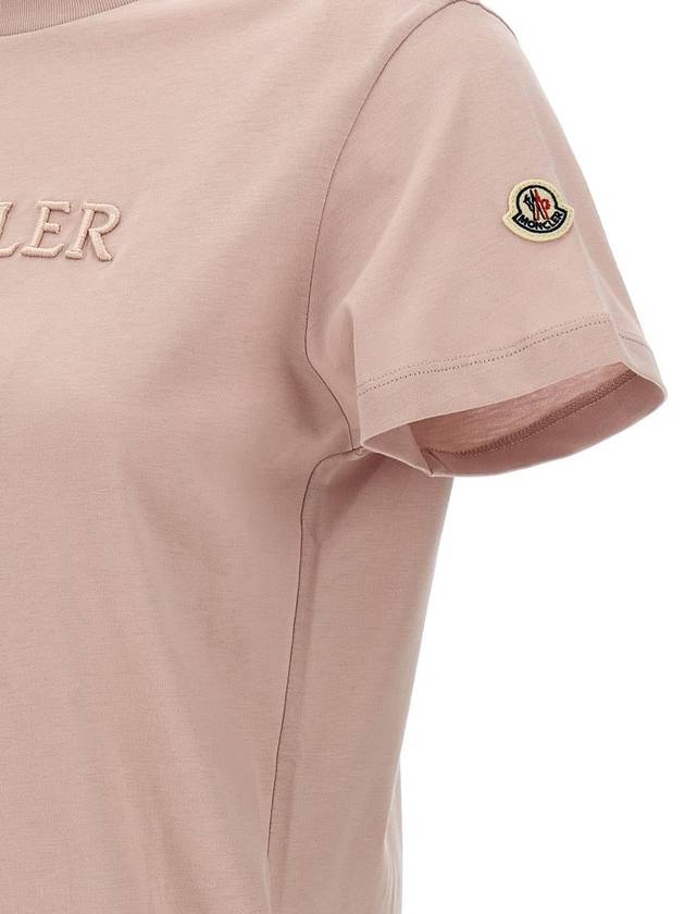 Moncler Logo Embroidery T-Shirt - MONCLER - BALAAN 4