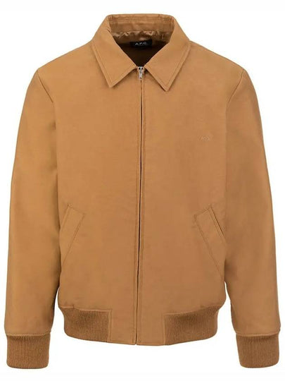 Gilles Embroidered Logo Blouson Jacket Caramel - A.P.C. - BALAAN 2