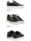 May London Croc Leather Low Top Sneakers Black - GIUSEPPE ZANOTTI - BALAAN 3