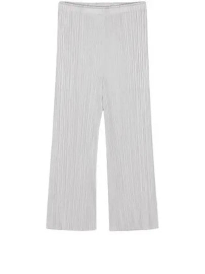 Pleated Basic Crop Pants Grey - ISSEY MIYAKE - BALAAN 2