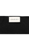 GG Jacquard Pattern Two-Tone Wool Silk Muffle Black - GUCCI - BALAAN 4