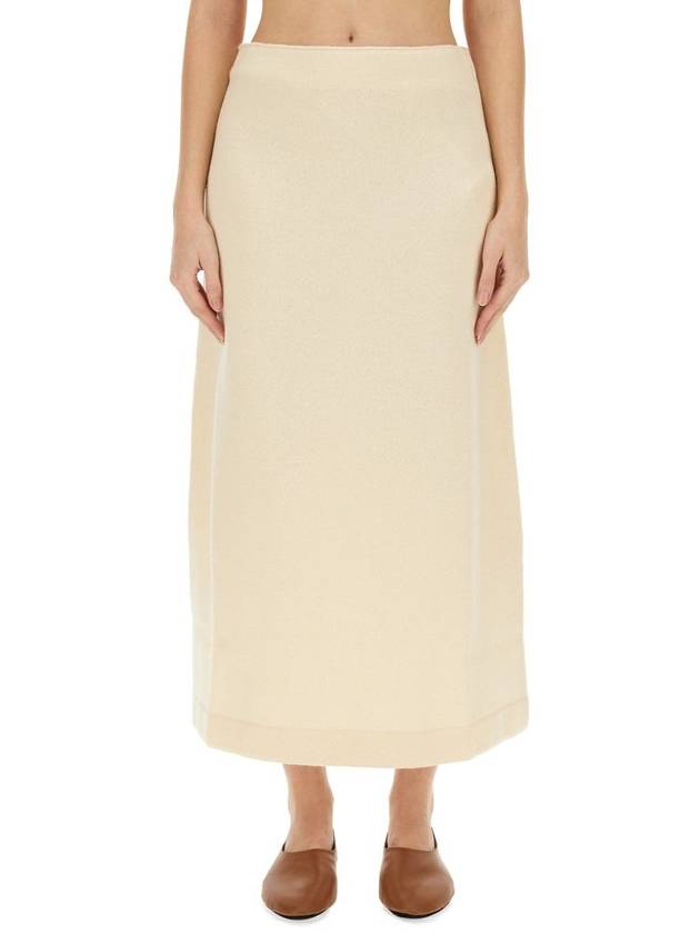 Midi Skirt J02MA0156 J14614109 IVORY - JIL SANDER - BALAAN 2