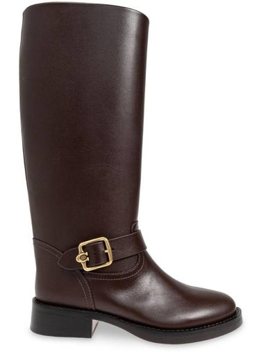 Madeline Long Boots Maple Brown - COACH - BALAAN 1