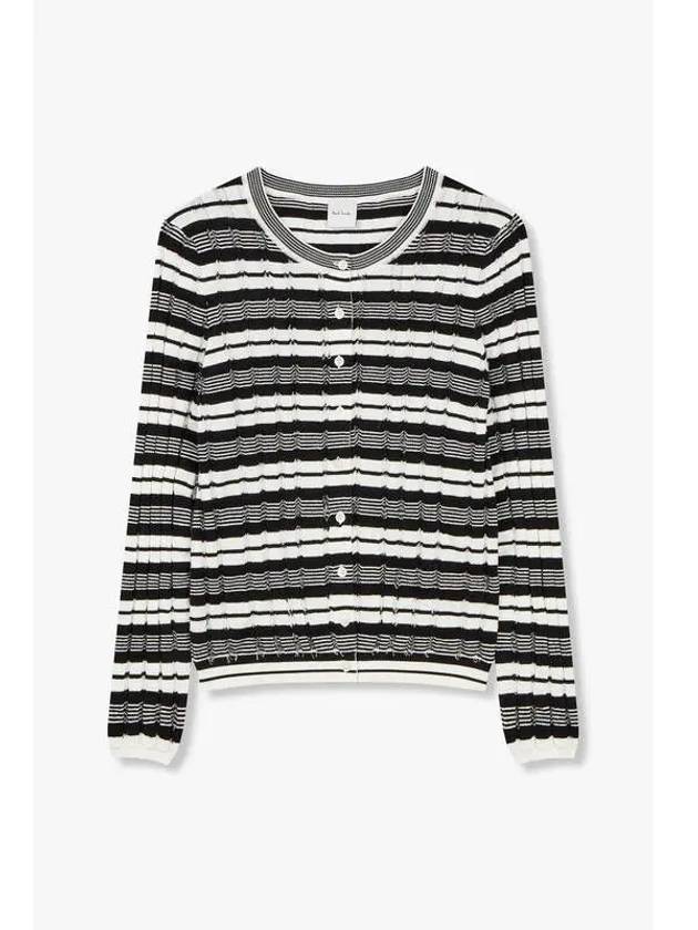 Women s Hairy Ladder Crew Neck Cardigan Black - PAUL SMITH - BALAAN 1