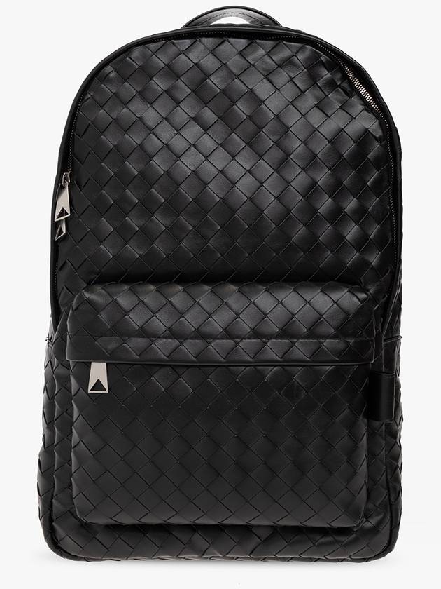 Intrecciato Medium Calfskin Backpack Black - BOTTEGA VENETA - BALAAN 2