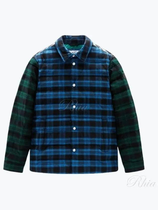 CFWOOS0080MRUT3331 31073 Checked down shirt jacket - WOOLRICH - BALAAN 1