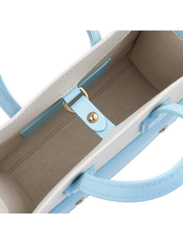 Logo Freya Mini Tote Bag Sky Blue Beige - BURBERRY - BALAAN 10