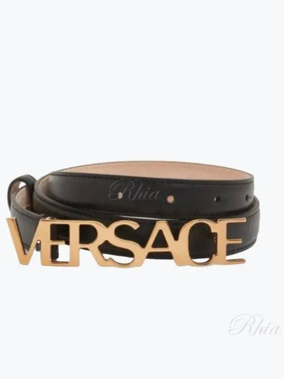 Logo Leather Belt Black - VERSACE - BALAAN 2