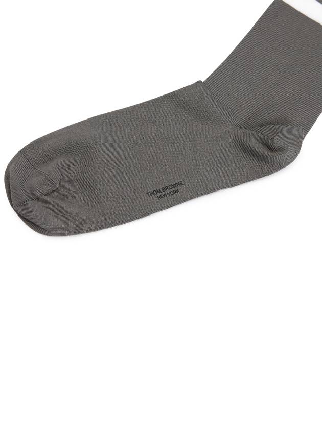 4 Bar Stripe Socks Grey - THOM BROWNE - BALAAN 7