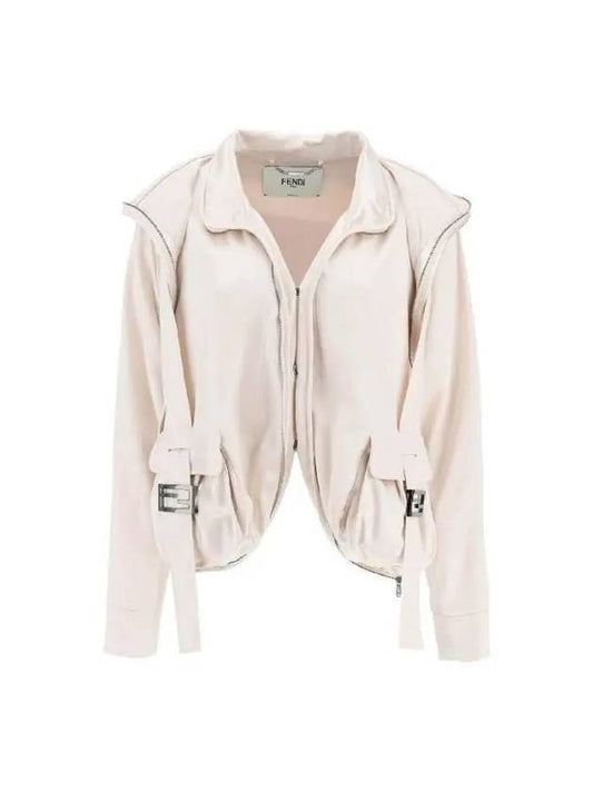 blouson satin effect in viscose jacket beige - FENDI - BALAAN 2