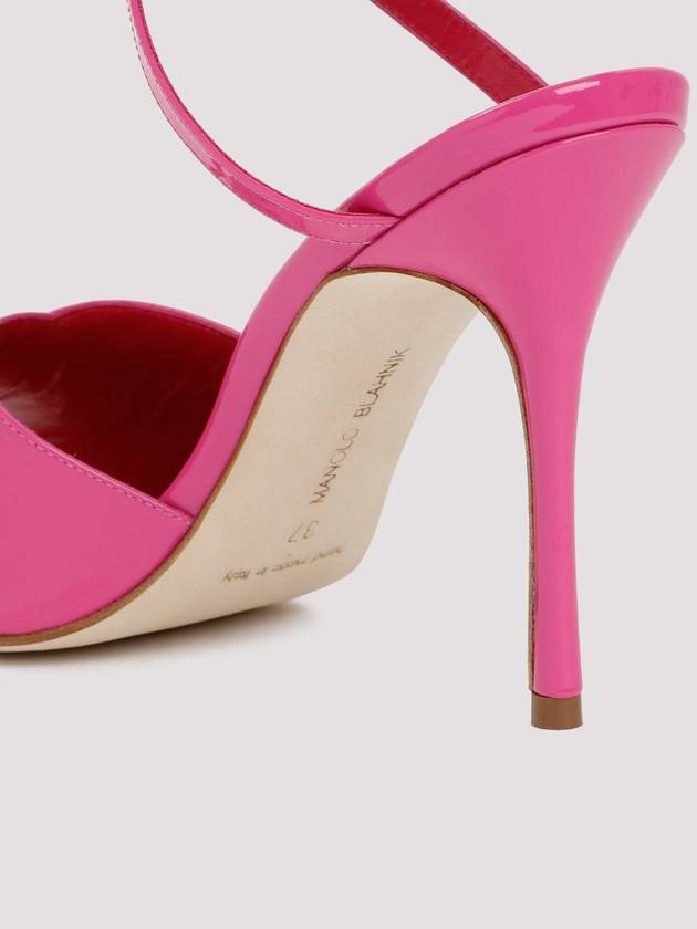 Women's Ankle Strap Leather Sandals Heel Pink - MANOLO BLAHNIK - BALAAN 5