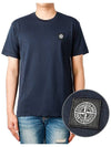 Wappen Logo Patch Short Sleeve T-Shirt Navy - STONE ISLAND - BALAAN 2