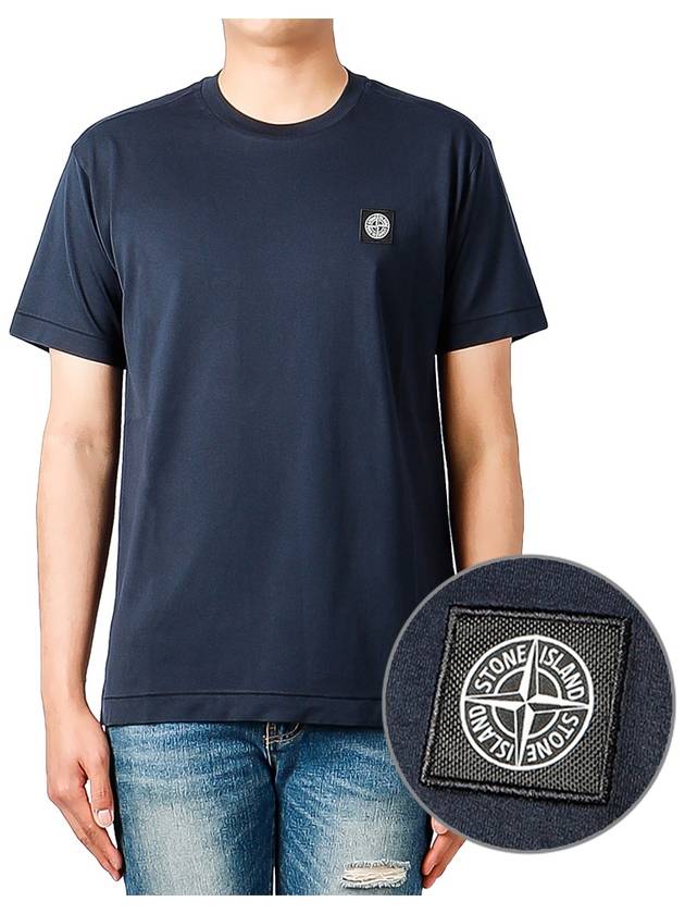 Wappen Logo Patch Short Sleeve T-Shirt Navy - STONE ISLAND - BALAAN 2