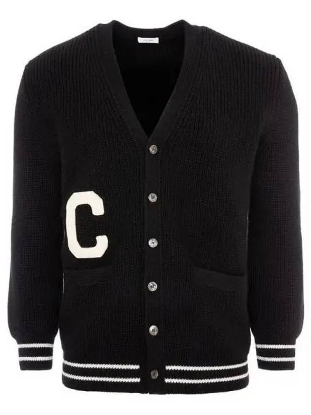 Logo College Black Cardigan 270293 - CELINE - BALAAN 1