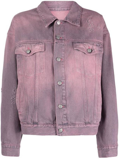 Distressed Button Denim Jacket Pink - MAISON MARGIELA - BALAAN 1