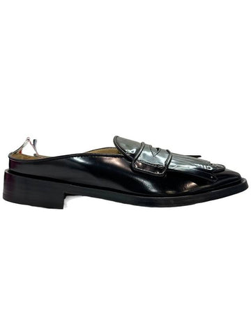 Men's Kilt Varsity Patent Penny Mule Loafer Black - THOM BROWNE - BALAAN 1