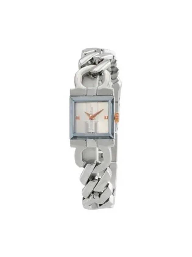 Women's Double Gancini Groumette Quartz Silver Dial Watch Silver - SALVATORE FERRAGAMO - BALAAN 2