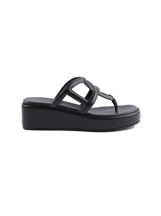 Gipsy Nappa Leather Sandals Black - HERMES - BALAAN.