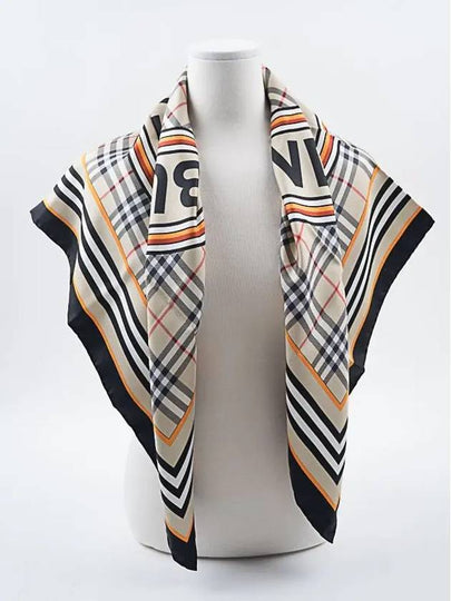 Montage Print Silk Square Scarf Archive Beige - BURBERRY - BALAAN 2