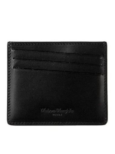 Number Logo Calf Leather Card Wallet Black - MAISON MARGIELA - BALAAN 1