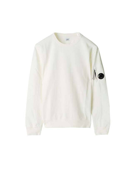 Men's Light Fleece Lens Wappen Sweatshirt White - CP COMPANY - BALAAN 1